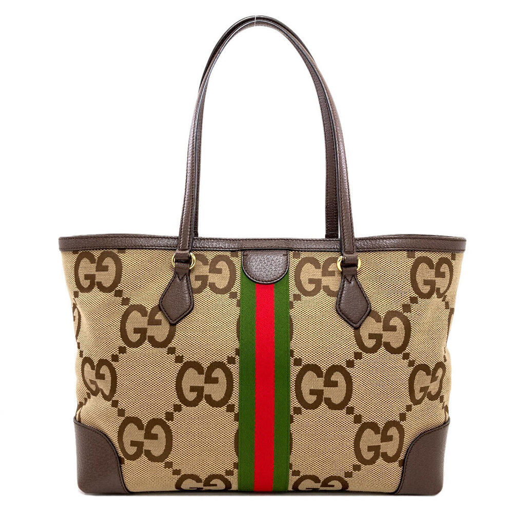 Gucci Bag Jumbo Canvas Ophidia GG Tote Black